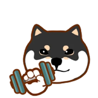 😊 emoji 狗哩狗氣阿柴動動表情貼 第二彈 Telegram sticker 16 of 40