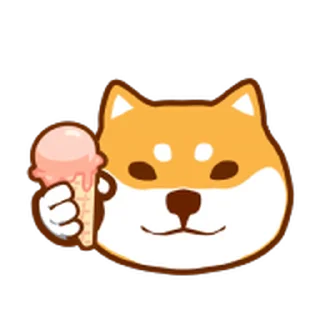 😊 emoji 狗哩狗氣阿柴動動表情貼 第二彈 Telegram sticker 17 of 40