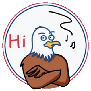 👋 emoji 鹰小美 Telegram sticker 15 of 16
