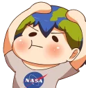 😱 emoji Earth-chan Telegram sticker 18 of 95