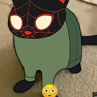 😳 emoji Meows Morales Telegram sticker 9 of 72