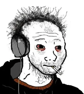 😪 emoji Fucked up Wojak Telegram sticker 9 of 32