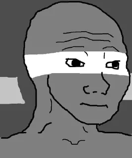 🙁 emoji Fucked up Wojak Telegram sticker 13 of 32