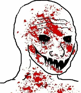👹 emoji Fucked up Wojak Telegram sticker 8 of 32