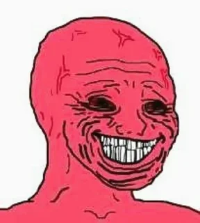 ❌ emoji Fucked up Wojak Telegram sticker 11 of 32