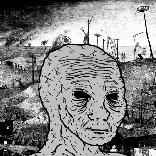 ◼️ emoji Fucked up Wojak Telegram sticker 10 of 32