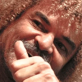 👍 emoji Carlos Valderrama Telegram sticker 6 of 26