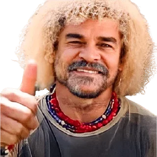 👍 emoji Carlos Valderrama Telegram sticker 8 of 26