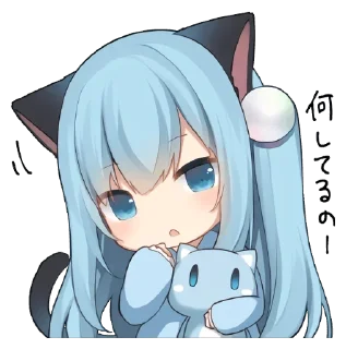 ❔ emoji 喵醬賣萌專用 Telegram sticker 16 of 66