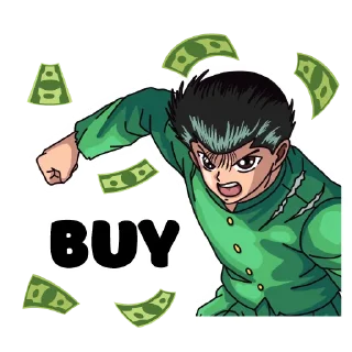 🤑 emoji Urameshi Inu Telegram sticker 17 of 18