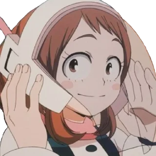 😊 emoji Uraraka-chan Telegram sticker 1 of 8