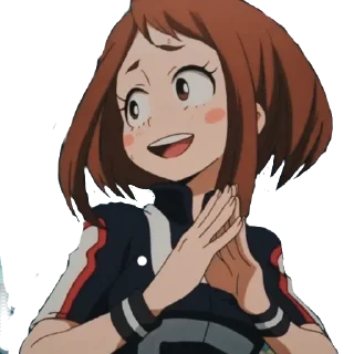😅 emoji Uraraka-chan Telegram sticker 8 of 8
