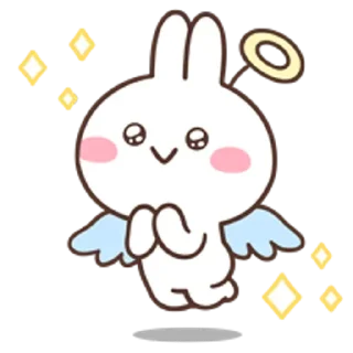 😇 emoji .i love bunny‹𝟹 @stickersdaManu🐇 ִֶָ Telegram sticker 15 of 76