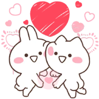 ♥️ emoji .i love bunny‹𝟹 @stickersdaManu🐇 ִֶָ Telegram sticker 5 of 76