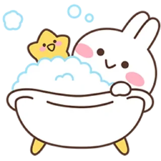 🛀 emoji .i love bunny‹𝟹 @stickersdaManu🐇 ִֶָ Telegram sticker 20 of 76