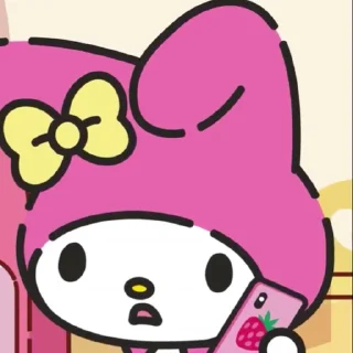 🛍️ emoji ャ 𖥻My melody 🎀 ! ݁› ࣪ .  @azCielo Telegram sticker 7 of 25