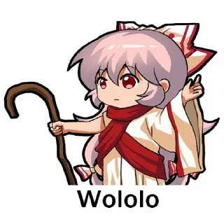 🟥 emoji Jokanhiyou Fujiwara no Mokou's pack Telegram sticker 21 of 101