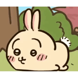 😊 emoji ChiikawaUsagiMomo Telegram sticker 9 of 16