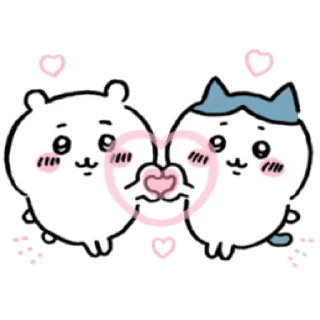😊 emoji ChiikawaUsagiMomo Telegram sticker 14 of 16