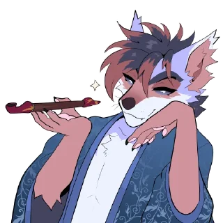 😏 emoji @Mercuryf0x GodBirdArt Telegram sticker 10 of 19