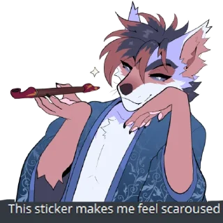 😏 emoji @Mercuryf0x GodBirdArt Telegram sticker 11 of 19