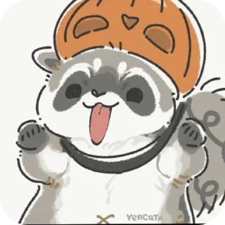 😜 emoji Mapache 🦝❤️ Nael Telegram sticker 14 of 49
