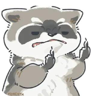 🤬 emoji Mapache 🦝❤️ Nael Telegram sticker 22 of 49