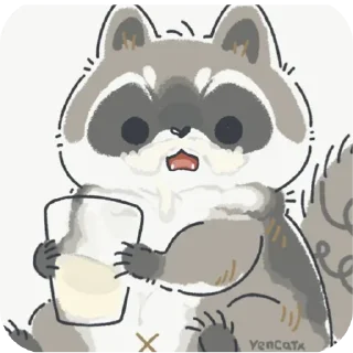 😨 emoji Mapache 🦝❤️ Nael Telegram sticker 16 of 49