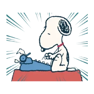 😊 emoji 【英文】敏捷地動了！Snoopy 情緒表現貼圖 (史努比) @kal_pc Telegram sticker 22 of 24
