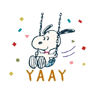 😊 emoji 【英文】敏捷地動了！Snoopy 情緒表現貼圖 (史努比) @kal_pc Telegram sticker 8 of 24