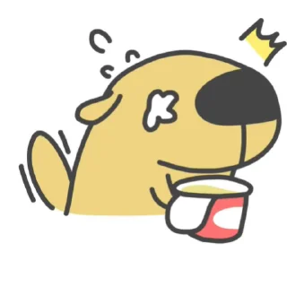 😢 emoji Capoo Video Clip: 狗狗 Telegram sticker 5 of 13