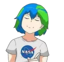 👍 emoji Earth-chan Telegram sticker 14 of 95