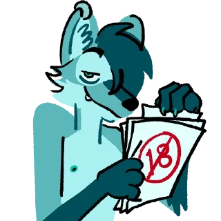 🔞 emoji Wolfie Telegram sticker 7 of 98