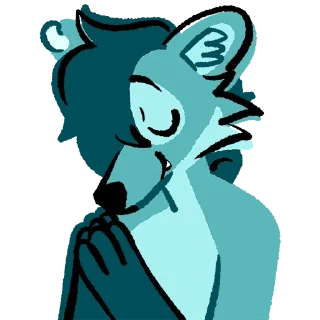 🙏 emoji Wolfie Telegram sticker 23 of 98