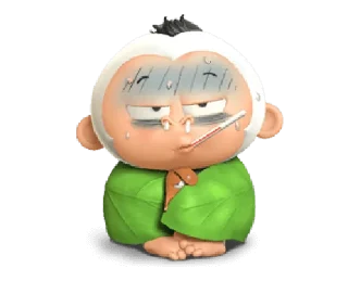 🤒 emoji the daily life of baby gorilla @noustiker Telegram sticker 1 of 25