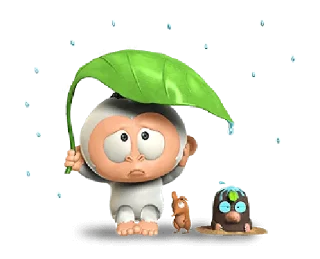 ☔️ emoji the daily life of baby gorilla @noustiker Telegram sticker 5 of 25
