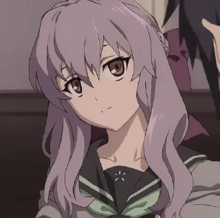 🧐 emoji Shinoa Hiiragi @animestickersii Telegram sticker 7 of 51