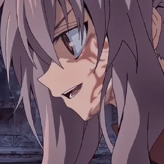 😏 emoji Shinoa Hiiragi @animestickersii Telegram sticker 20 of 51