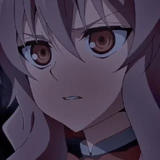 😠 emoji Shinoa Hiiragi @animestickersii Telegram sticker 12 of 51