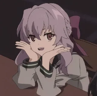 😀 emoji Shinoa Hiiragi @animestickersii Telegram sticker 6 of 51