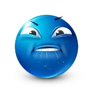 🧢 emoji blue emoji guy @scarapologist Telegram sticker 15 of 48