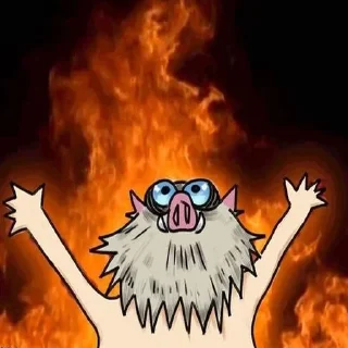 🔥 emoji Inosuke Telegram sticker 6 of 31