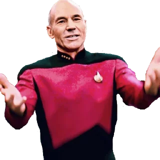 🤷 emoji Patrick Stewart Telegram sticker 15 of 19