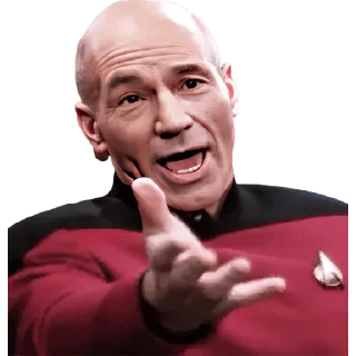😃 emoji Patrick Stewart Telegram sticker 6 of 19