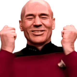 ✊ emoji Patrick Stewart Telegram sticker 5 of 19