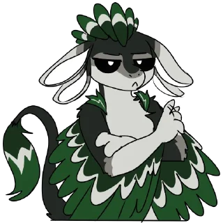 😒 emoji Very Confused Avali Telegram sticker 10 of 32