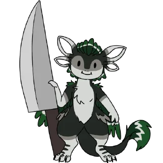 🔪 emoji Very Confused Avali Telegram sticker 23 of 32