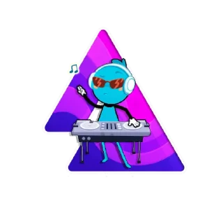 😎 emoji DJ Doodles Telegram sticker 19 of 28