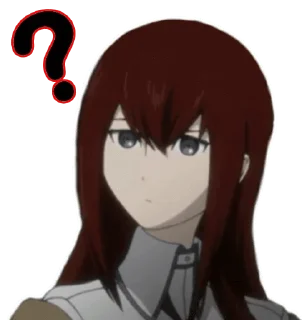 ❓ emoji Kurisu — @stckrRobot Telegram sticker 11 of 109