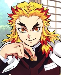 ❤️‍🔥 emoji (🔥) Rengoku ❤️‍🔥 Kyojuro!! Telegram sticker 19 of 33